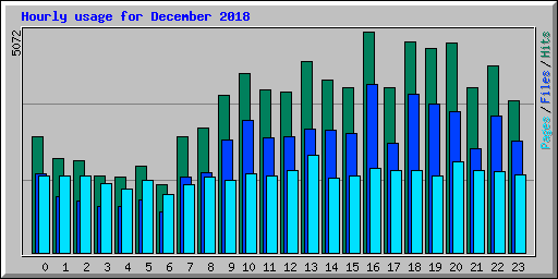 Hourly usage for December 2018