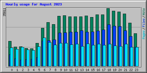 Hourly usage for August 2023