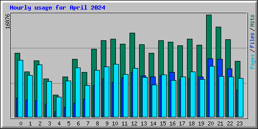 Hourly usage for April 2024