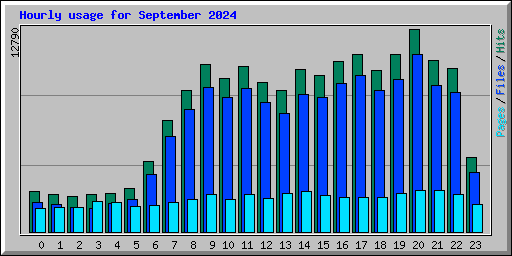 Hourly usage for September 2024